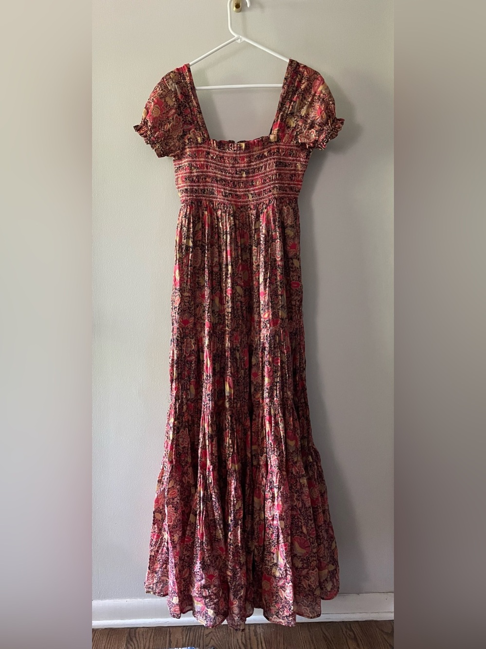 NWT New Free People Getaway Maxi Dress in Black Combo Size S - Picture 4 of 7